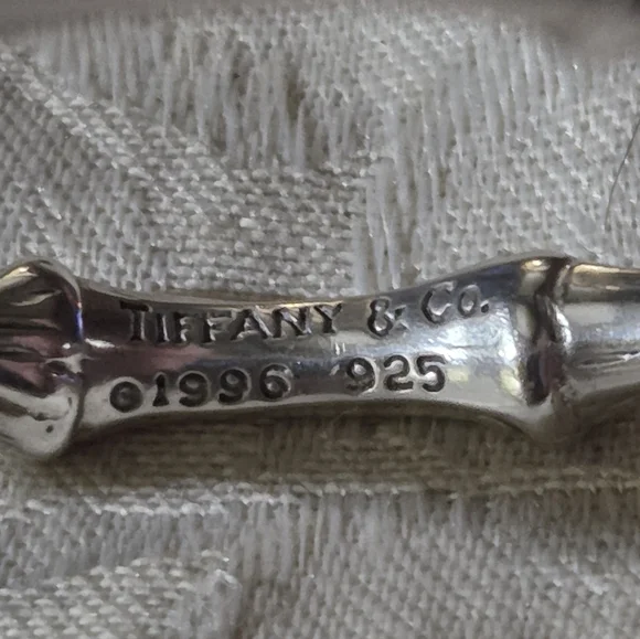 Tiffany & Co Sterling Silver Bamboo Bangle Bracelet - Picture 9 of 15